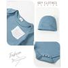 imageRenotemy Newborn Baby Boy Clothes Outfits Infant Boy Letter Print Romper Pants Clothing SetBlue