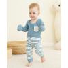imageRenotemy Newborn Baby Boy Clothes Outfits Infant Boy Letter Print Romper Pants Clothing SetBlue