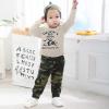 imageRenotemy Newborn Baby Boy Clothes Outfits Infant Boy Letter Print Romper Pants Clothing SetGreycamo