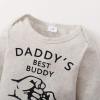 imageRenotemy Newborn Baby Boy Clothes Outfits Infant Boy Letter Print Romper Pants Clothing SetGreycamo