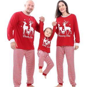 imageMatching Family Pajamas Set Christmas Pants Cotton Pjs Set Bear Pajamas for FamilyMulticolor