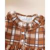imageRenotemy Baby Girl Clothes Toddler Girl Clothes Outfits Infant Clothing Jeans Pants Set Cute Clothes Set for GirlsBrown Plaid Denim