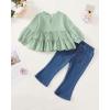 imageRenotemy Baby Girl Clothes Toddler Girl Clothes Outfits Infant Clothing Jeans Pants Set Cute Clothes Set for GirlsGreen
