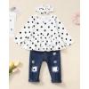 imageRenotemy Baby Girl Clothes Toddler Girl Clothes Outfits Infant Clothing Jeans Pants Set Cute Clothes Set for GirlsLong Bohemian Polka Dot