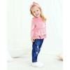 imageRenotemy Baby Girl Clothes Toddler Girl Clothes Outfits Infant Clothing Jeans Pants Set Cute Clothes Set for GirlsPink Velvet