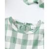 imageRenotemy Baby Girl Clothes Toddler Girl Clothes Outfits Infant Clothing Jeans Pants Set Cute Clothes Set for GirlsShort Plaid Green Denim