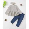 imageRenotemy Baby Girl Clothes Toddler Girl Clothes Outfits Infant Clothing Jeans Pants Set Cute Clothes Set for GirlsSolid Gray