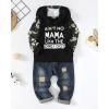 imageRenotemy Toddler Baby Boy Clothes Denim Outfits Infant Hooded Sweatshirt Jeans Clothing For Little BoysBlackcamojeans