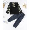 imageRenotemy Toddler Baby Boy Clothes Denim Outfits Infant Hooded Sweatshirt Jeans Clothing For Little BoysBlackcamojeans