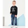 imageRenotemy Toddler Baby Boy Clothes Denim Outfits Infant Hooded Sweatshirt Jeans Clothing For Little BoysBlackjeans