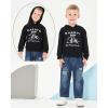 imageRenotemy Toddler Baby Boy Clothes Denim Outfits Infant Hooded Sweatshirt Jeans Clothing For Little BoysBlackjeans