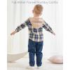 imageRenotemy Toddler Baby Boy Clothes Denim Outfits Infant Hooded Sweatshirt Jeans Clothing For Little BoysBluecoffee