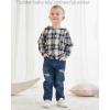 imageRenotemy Toddler Baby Boy Clothes Denim Outfits Infant Hooded Sweatshirt Jeans Clothing For Little BoysBluecoffee