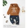 imageRenotemy Toddler Baby Boy Clothes Denim Outfits Infant Hooded Sweatshirt Jeans Clothing For Little BoysBrownjeans