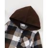 imageRenotemy Toddler Baby Boy Clothes Denim Outfits Infant Hooded Sweatshirt Jeans Clothing For Little BoysBrownplaidsuit