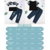 imageRenotemy Toddler Baby Boy Clothes Denim Outfits Infant Hooded Sweatshirt Jeans Clothing For Little BoysColorblockset