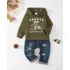 imageRenotemy Toddler Baby Boy Clothes Denim Outfits Infant Hooded Sweatshirt Jeans Clothing For Little BoysGreendenim