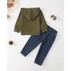 imageRenotemy Toddler Baby Boy Clothes Denim Outfits Infant Hooded Sweatshirt Jeans Clothing For Little BoysGreendenim