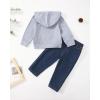 imageRenotemy Toddler Baby Boy Clothes Denim Outfits Infant Hooded Sweatshirt Jeans Clothing For Little BoysGreydenim
