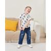 imageRenotemy Toddler Baby Boy Clothes Denim Outfits Infant Hooded Sweatshirt Jeans Clothing For Little BoysWhiteshirtsets