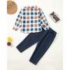 imageRenotemy Toddler Baby Boy Clothes Outfits Baby Boy Plaid Sweatsuit Jeans Denim Fall Winter Pants Set Toddler Clothes For BoysMulticolor Plaid