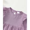 imageRenotemy Toddler Baby Girls Clothes Infant Girl Outfits Ruffle Sleeve Tops Pants Clothing Sets for GirlsPurple