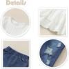 imageRenotemy Toddler Baby Girls Clothes Infant Girl Outfits Ruffle Sleeve Tops Pants Clothing Sets for GirlsWhite