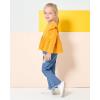imageRenotemy Toddler Baby Girls Clothes Infant Girl Outfits Ruffle Sleeve Tops Pants Clothing Sets for GirlsYellow02