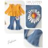 imageRenotemy Toddler Baby Girls Clothes Infant Girl Outfits Ruffle Sleeve Tops Pants Clothing Sets for GirlsYellow02