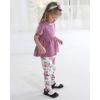 imageRenotemy Toddler Girl Clothes Outfits Baby Girl Clothes Infant Girl Clothing Tops Floral Pants Set Cute Outfits for GirlsFloral Dark Purple
