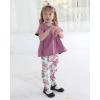 imageRenotemy Toddler Girl Clothes Outfits Baby Girl Clothes Infant Girl Clothing Tops Floral Pants Set Cute Outfits for GirlsFloral Dark Purple