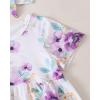imageRenotemy Toddler Girl Clothes Outfits Baby Girl Clothes Infant Girl Clothing Tops Floral Pants Set Cute Outfits for GirlsFloral Taro Purple