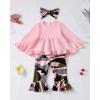 imageRenotemy Toddler Girl Clothes Outfits Baby Girl Clothes Infant Girl Clothing Tops Floral Pants Set Cute Outfits for GirlsLong Pink Camo Flare