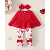 imageRenotemy Toddler Girl Clothes Outfits Baby Girl Clothes Infant Girl Clothing Tops Floral Pants Set Cute Outfits for GirlsRed Heart