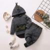 imageRenotemy Toddler Infant Baby Boy Clothes Outfit Long Sleeve Dinosaur Hoodie Sweatshirt Fall Winter Clothes for Toddler BoyGray Camo