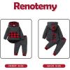 imageRenotemy Toddler Infant Baby Boy Clothes Outfit Long Sleeve Dinosaur Hoodie Sweatshirt Fall Winter Clothes for Toddler BoyRed