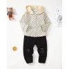 imageRenotemy Toddler Infant Baby Boy Clothes Outfit Long Sleeve Hoodie Sweatshirt Casual Fall Winter Clothes Set for Toddler BoyBeige Plaid