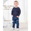 imageRenotemy Toddler Infant Baby Boy Clothes Winter Fall Outfits Hoodie Sweatsuit Ripped Jeans Denim Toddler Clothes for BoysHoodie Corduroy Blue
