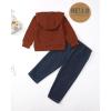 imageRenotemy Toddler Infant Baby Boy Clothes Winter Fall Outfits Hoodie Sweatsuit Ripped Jeans Denim Toddler Clothes for BoysHoodie Red Knit