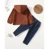 imageRenotemy Toddler Infant Baby Boy Clothes Winter Fall Outfits Hoodie Sweatsuit Ripped Jeans Denim Toddler Clothes for BoysRed Corduroy