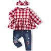 Red Plaid Denim