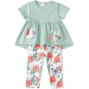 imageRenotemy Toddler Girl Clothes Outfits Baby Girl Clothes Infant Girl Clothing Tops Floral Pants Set Cute Outfits for GirlsFloral Green