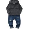 imageRenotemy Toddler Infant Baby Boy Clothes Winter Fall Outfits Hoodie Sweatsuit Ripped Jeans Denim Toddler Clothes for BoysGray Corduroy
