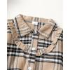 imageKids Little Toddler Girl Clothes Button Down Tie Front Shirt  Bell Bottoms Jeans Girls 2 Piece Outfits Clothing SetApricot Plaid