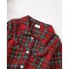 imageKids Little Toddler Girl Clothes Button Down Tie Front Shirt  Bell Bottoms Jeans Girls 2 Piece Outfits Clothing SetChristmas Red Plaid