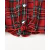 imageKids Little Toddler Girl Clothes Button Down Tie Front Shirt  Bell Bottoms Jeans Girls 2 Piece Outfits Clothing SetChristmas Red Plaid