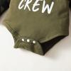 imageNewborn Infant Baby Boy Clothes Fall Winter Outfits New to The Crew Outfit Toddler Baby Boy Clothes SetCamogreen