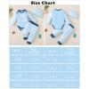 imageNewborn Infant Baby Boy Clothes Fall Winter Outfits New to The Crew Outfit Toddler Baby Boy Clothes SetLight Blue Strip