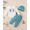 imageNewborn Infant Baby Boy Clothes Fall Winter Outfits New to The Crew Outfit Toddler Baby Boy Clothes SetMama Whiteblue
