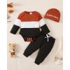 imageNewborn Infant Baby Boy Clothes Fall Winter Outfits New to The Crew Outfit Toddler Baby Boy Clothes SetPatchwork Waffle